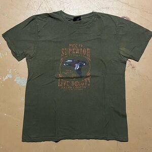 Vintage Polo by Ralph Lauren Single Stitch Olive Green Men's T-Shirt